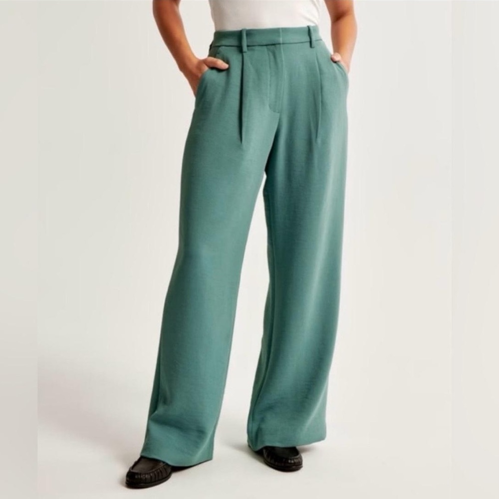 Abercrombie & Fitch Harper Tailored Wide Leg Crepe Pants Size 30
